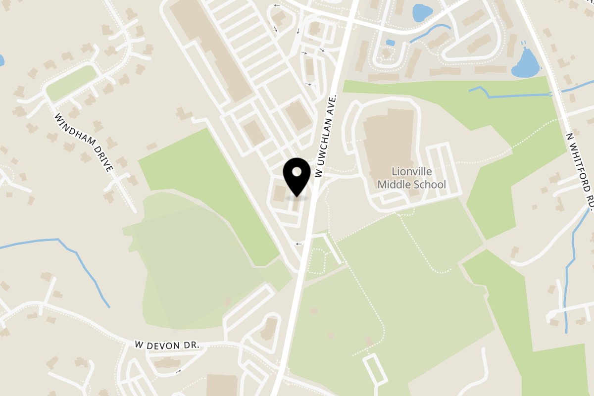 Map showing the location of Timothy's Lionville on 120 Eagleview Blvd in Exton